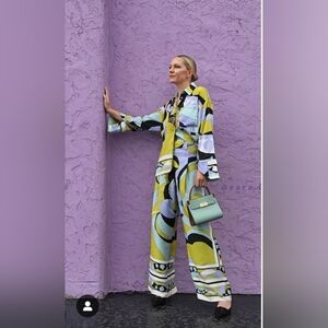 ZARA XS Printed Shirt Geometric Print Top • NEW WITH TAGS • BLOGGER FAVORITE •